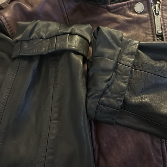 Michael Kors Two Tone Leather Jacket - Picture 5 of 9